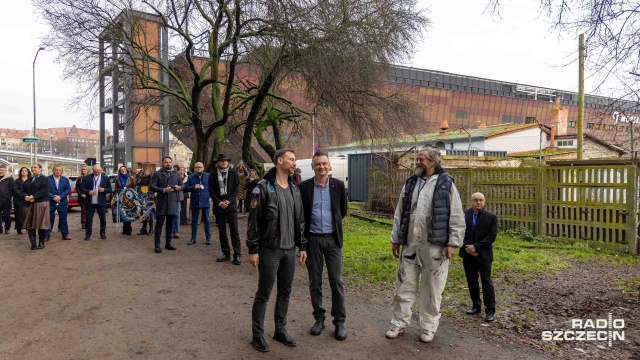 Fot. Robert Stachnik [Radio Szczecin] Polski astronauta odsłonił kosmiczny mural [WIDEO, ZDJĘCIA]