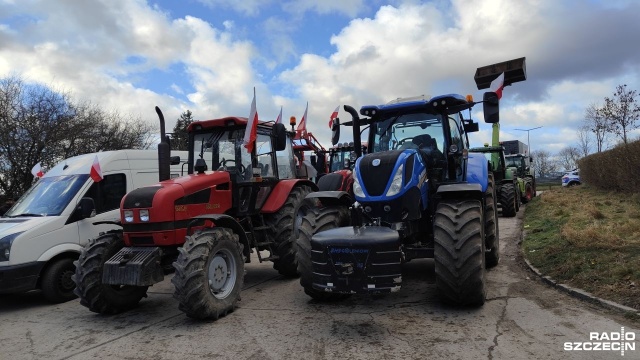 Fot. Przemysław Polanin [Radio Szczecin] Rolnicy protestowali w Zachodniopomorskiem [ZDJĘCIA]