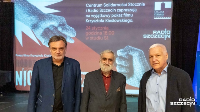 Robotnik, też musi powiedzieć swoje zdanie - w Studiu Koncertowym S1 Radia Szczecin zaprezentowano dokument Robotnicy0391971: Nic o nas, bez nas w reż. Krzysztofa Kieślowskiego i Tomasza Zygadły.