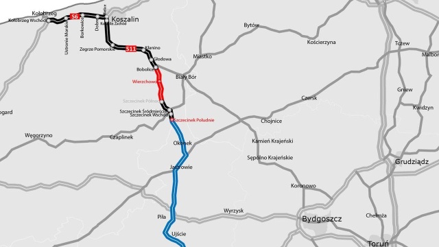 220 km już dostępne dla kierowców po zakończeniu realizacji wszystkich odcinków droga ekspresowa nr 11 będzie mierzyć ponad 560 km.