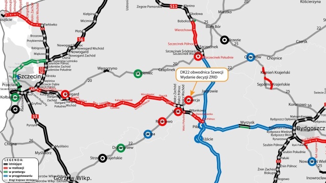 Jest zezwolenie na realizację inwestycji na drodze krajowej 22. Chodzi o obwodnicę miejscowości Szwecja.