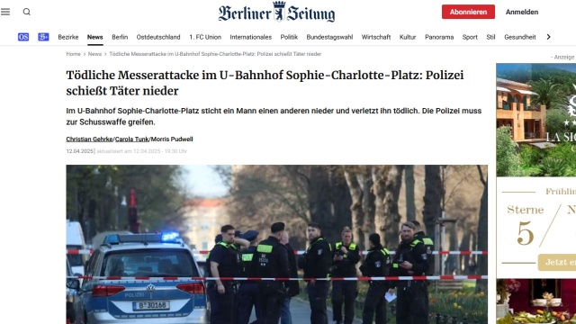 W Berlinie policja postrzeliła nożownika, który zasztyletował mężczyznę na stacji metra. Napastnik ciężko ranny trafił do szpitala.