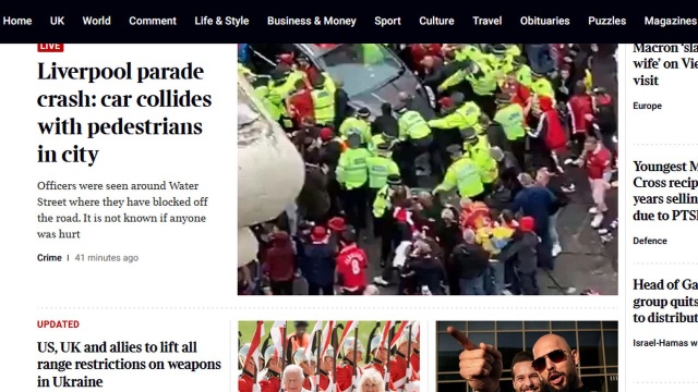 Samochód wjechał w poniedziałek w grupę przechodniów w centrum Liverpoolu na północy Anglii - poinformowała brytyjska policja.