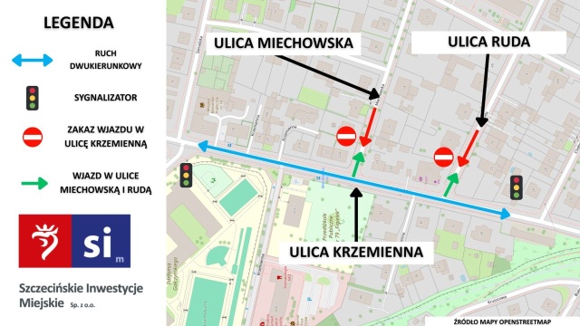 Będą zmiany w organizacji ruchu w Podjuchach. To w związku z kolejnym etapem prac przy przebudowie ulic Krzemiennej i Smoczej.