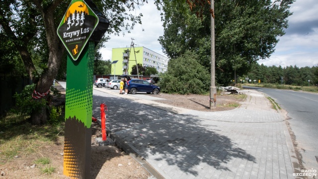 Droga do Krzywego Lasu w Pniewie koło Gryfina poprawiona. Aby ułatwić dotarcie do tej ważnej atrakcji turystycznej powstała nowa ścieżka edukacyjna, nowe oznakowanie, oświetlenie oraz miejsca parkingowe - wylicza burmistrz Gryfina Mieczysław Sawaryn.