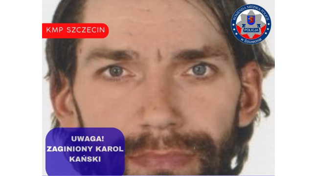Szczecińscy policjanci poszukują zaginionego Karola Kańskiego. 42-letni mężczyzna wyszedł z domu 8 sierpnia do sklepu budowlanego przy ul. Ku Słońcu i od tej pory nie kontaktował się z rodziną.
