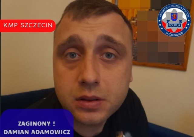 Szczecińska policja poszukuje zaginionego 36-letniego Damiana Adamowicza. Mężczyzna wyszedł z domu przy ul. Santockiej 31 lipca i do tej pory nie nawiązał kontaktu z rodziną.