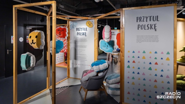 Poduchy w kształcie naszego kraju, latające pierogi czy ptaki z Polski - to atrakcje najnowszej wystawy Domu Kultury 13 Muz.