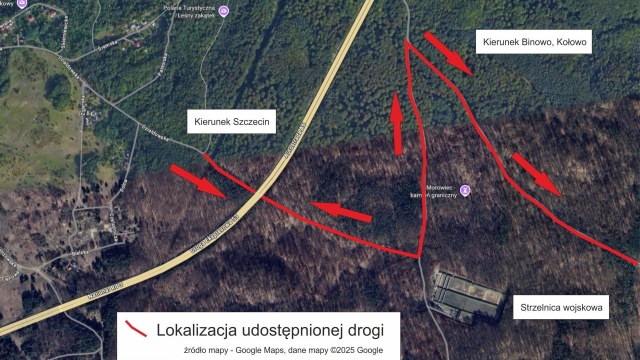 Dobra wiadomość dla kierowców pokonujących trasę ze szczecińskich Podjuch do Binowa. Nadleśnictwo Gryfino w porozumieniu z gminą Stare Czarnowo udostępniło dla wszystkich jedną z leśnych dróg.