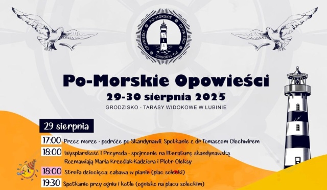 W piątek w Lubinie koło Międzyzdrojów rozpocznie się trzecia edycja Po-Morskich Opowieści.