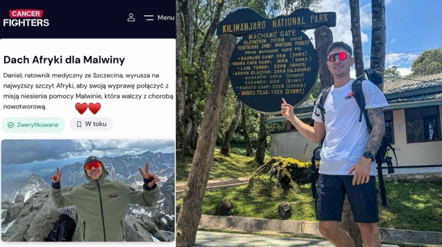 Zdobywa Dach Afryki, aby pomóc Malwinie ze Szczecina, która walczy z nowotworem mózgu. Daniel Pietrowiak na co dzień pracuje jako ratownik medyczny.