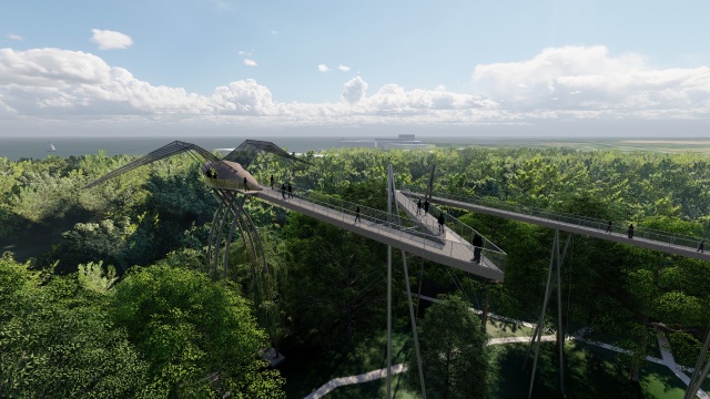 Taras widokowy o wysokości ponad 30 metrów w kształcie mewy - taka atrakcja może powstać w Kołobrzegu.