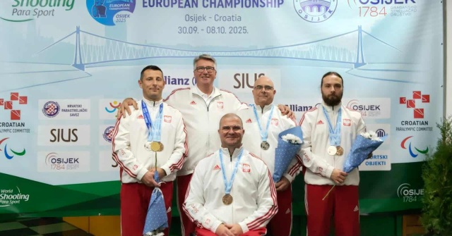 Trzy medale złoty, srebrny i brązowy w konkurencjach drużynowych zdobyli przedstawiciele Startu Szczecin w Mistrzostwach Europy w parastrzelectwie w Osijeku.