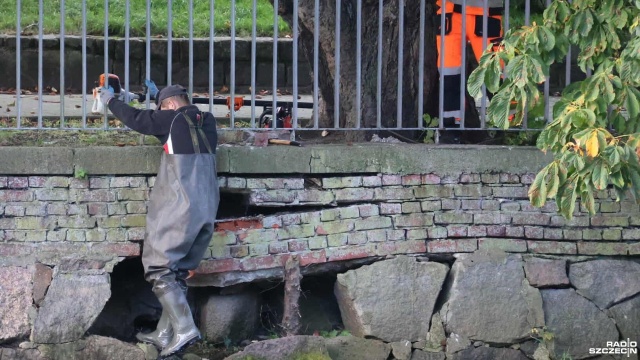 Rozpoczęła się naprawa muru oporowego na Parsęcie w Kołobrzegu. Prace przewidują również jego zabezpieczenie przed kolejnymi pęknięciami.