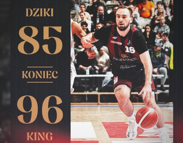 W ekstraklasie koszykarzy początek 8. kolejki: Dziki Warszawa przegrały z Kingiem Szczecin 85:96 (19:23, 23:31, 21:20, 22:22).