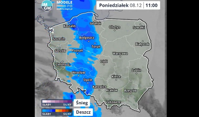 Jak informuje Instytut Meteorologii i Gospodarki Wodnej mad Europą północną i południowo-wschodnią będą zalegać niże z układami frontów atmosferycznych pozostała część kontynentu europejskiego będzie pod wpływem wyżów.
