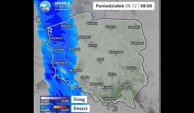 Jak informuje Instytut Meteorologii i Gospodarki Wodnej nad Europą północną i południowo-wschodnią będą zalegać niże z układami frontów atmosferycznych pozostała część kontynentu europejskiego będzie pod wpływem wyżów.