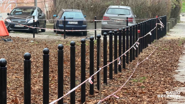 Prawie 50 słupków, które mają uniemożliwić wjazd na trawnik stanęło przy ulicy Jarowita w Szczecinie.