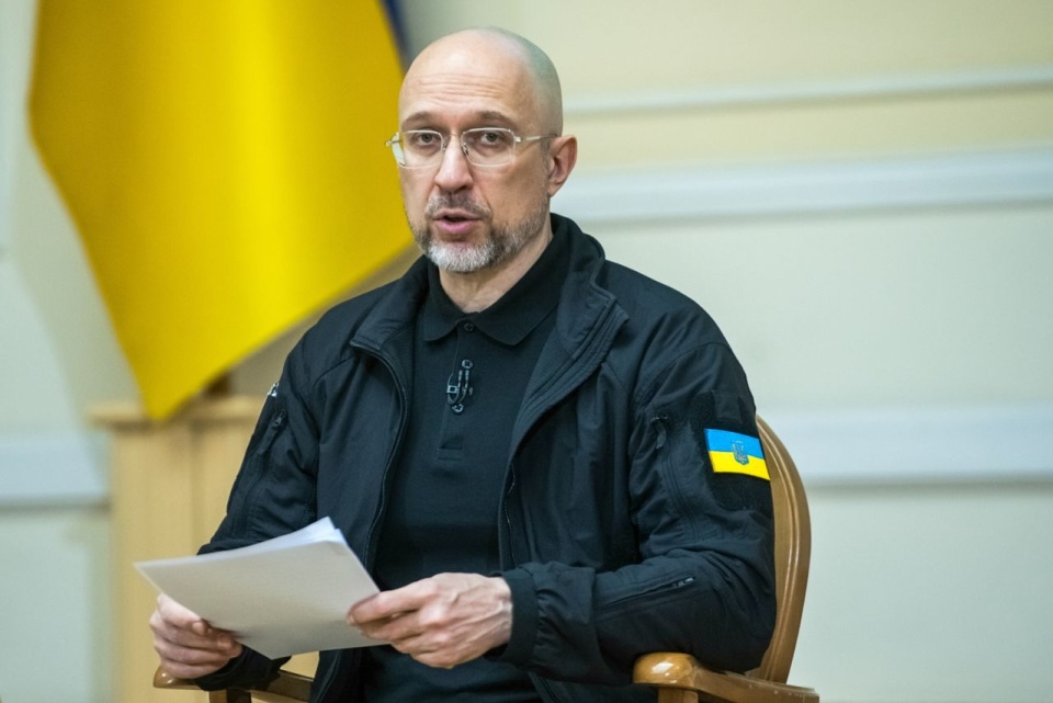 Ukraiński premier Denys Szmyhal. Fot. PAP/Vladyslav Musiienko