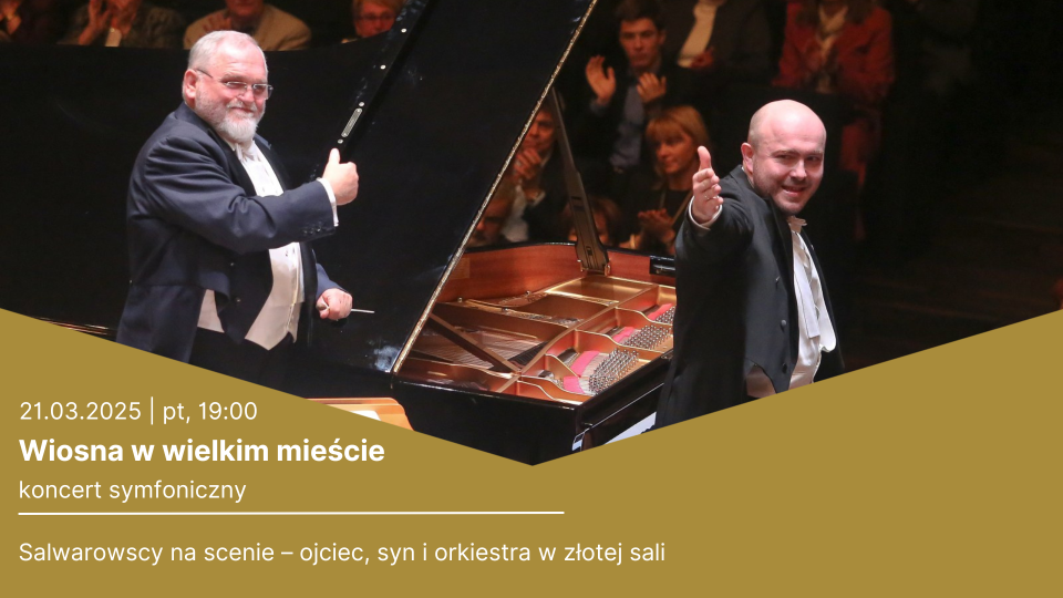 Jerzy Salwarowski – dyrygent (od lewej) i Hubert Salwarowski – pianista. Fot. Sebastian Wołosz