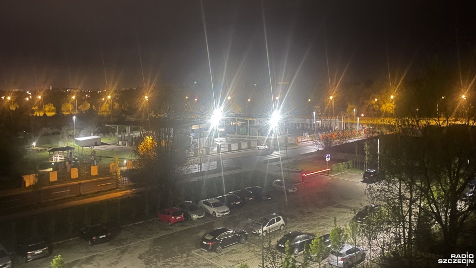 Ekoport nocą. Fot. Aleksander Makowski [Radio Szczecin]