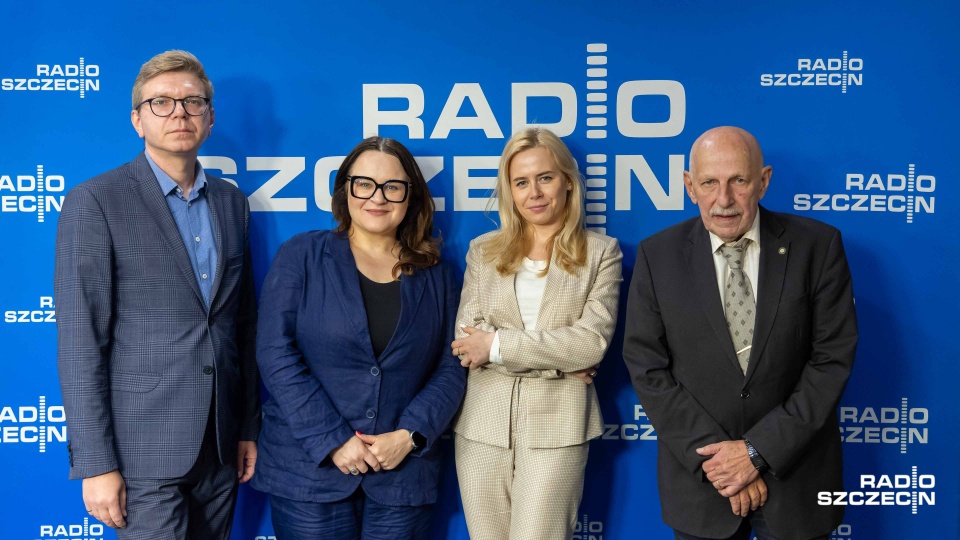 Włodzimierz Łyczywek, Ewa Milczarek, Agnieszka Stach, Krystian Drapińsk. Fot. Robert Stachnik [Radio Szczecin]