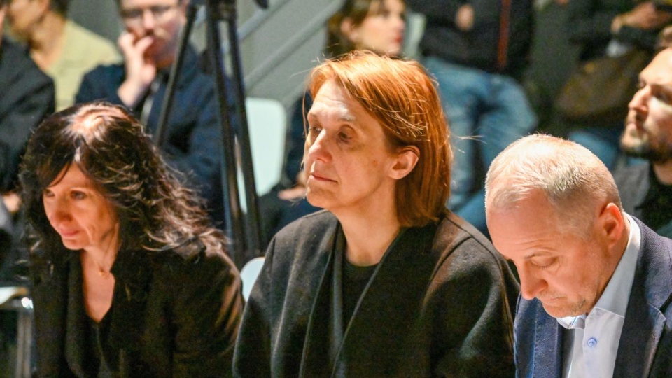 Minister kultury i dziedzictwa narodowego Hanna Wróblewska podczas wydarzenia w TRAFO Trafostacji Sztuki w Szczecinie, gdzie podpisano Nowe Porozumienie ws. minimalnych honorariów dla osób artystycznych. Porozumienie zostało opracowane przez Obywatelskie Forum Sztuki Współczesnej. PAP/Marcin Bielecki