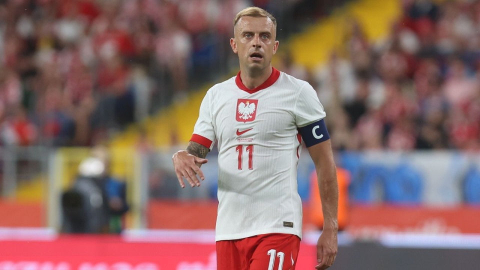 Piłkarz reprezentacji Polski Kamil Grosicki podczas meczu towarzyskiego z Mołdawią, 6 bm. w Chorzowie. PAP/Michał Meissner