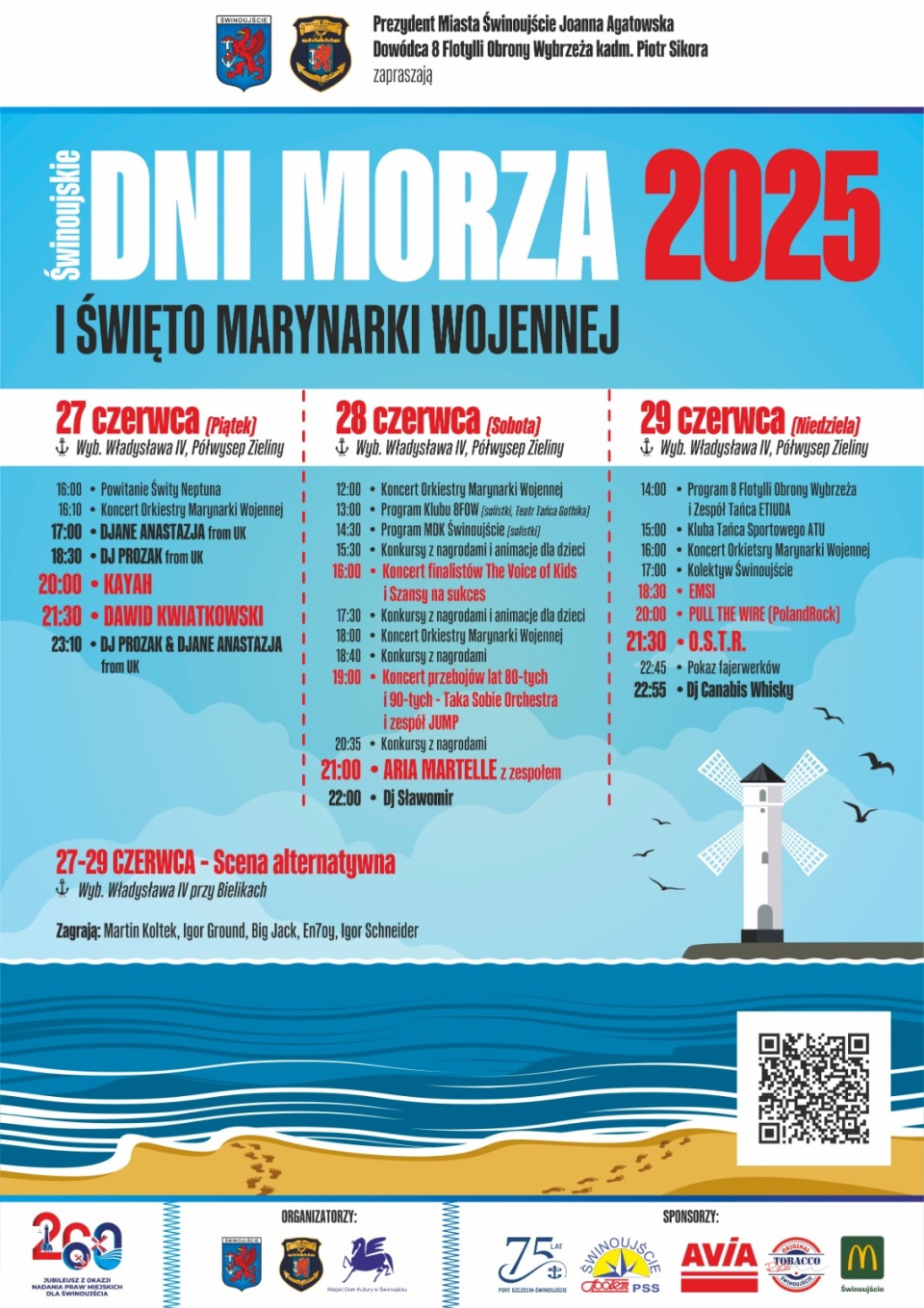Program Dni Morza 2025. źródło: www.swinoujscie.pl