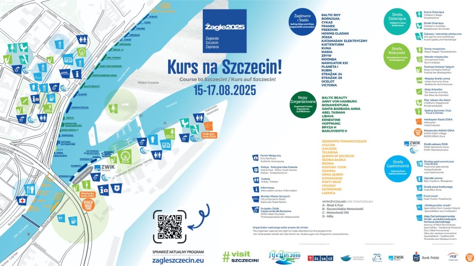 Mapa imprezy Żagle 2025