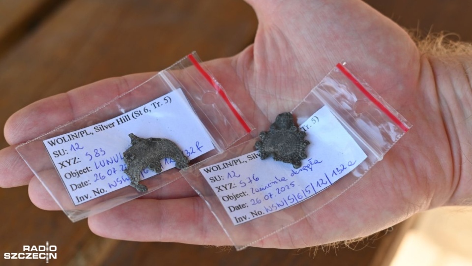 Lunule znalezione na Srebrnym Wzgórzu. Fot. Elżbieta Bielecka [Radio Szczecin]