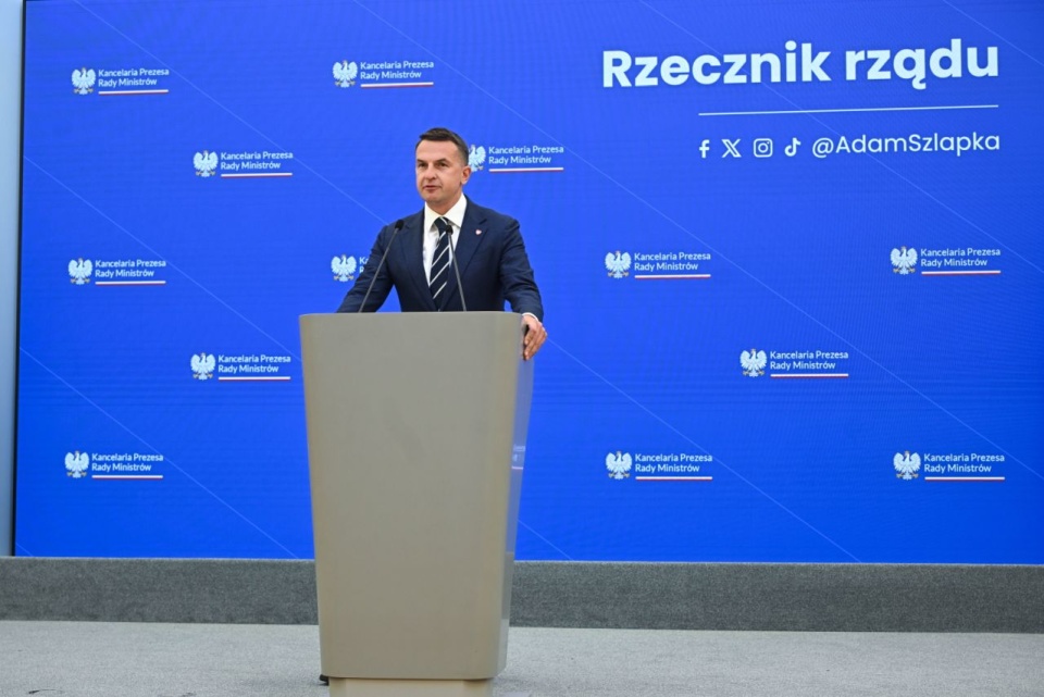 Rzecznik rządu Adam Szłapka. Fot. PAP/Radek Pietruszka