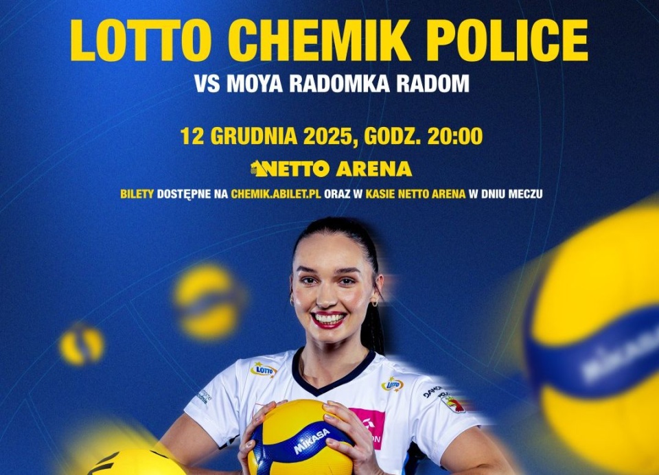 Piątkowe spotkanie siatkarek Lotto Chemika Police z Radomką Radom rozpocznie się o godzinie 20 w hali Netto Arena przy ulicy Szafera w Szczecinie. źródło: x.com/kpschemikpolice