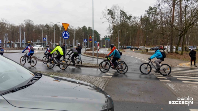 Fot. Robert Stachnik [Radio Szczecin] Rowerem w Nowy Rok [WIDEO, ZDJĘCIA]