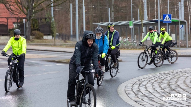 Fot. Robert Stachnik [Radio Szczecin] Rowerem w Nowy Rok [WIDEO, ZDJĘCIA]