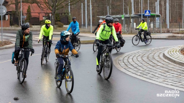 Fot. Robert Stachnik [Radio Szczecin] Rowerem w Nowy Rok [WIDEO, ZDJĘCIA]