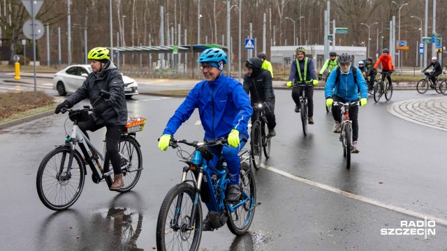 Fot. Robert Stachnik [Radio Szczecin] Rowerem w Nowy Rok [WIDEO, ZDJĘCIA]