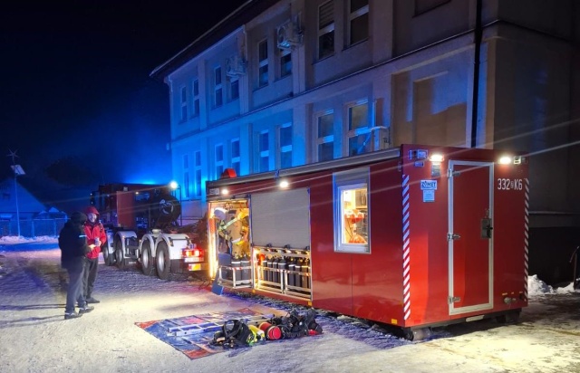 Fot. Komenda Miejska Państwowej Straży Pożarnej w Koszalinie W nocy spalił się market [ZDJĘCIA]