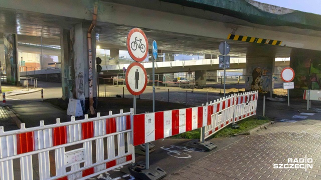 Fot. Robert Stachnik [Radio Szczecin] Zmiana organizacji ruchu w okolicy Trasy Zamkowej [ZDJĘCIA]