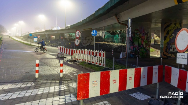 Fot. Robert Stachnik [Radio Szczecin] Zmiana organizacji ruchu w okolicy Trasy Zamkowej [ZDJĘCIA]