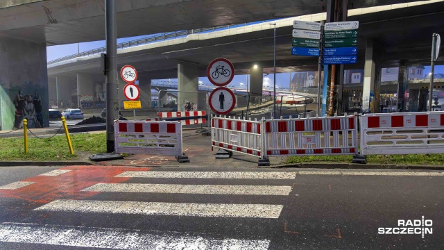 Fot. Robert Stachnik [Radio Szczecin] Zmiana organizacji ruchu w okolicy Trasy Zamkowej [ZDJĘCIA]