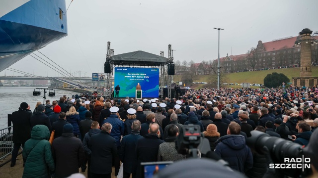 Fot. Robert Stachnik [Radio Szczecin] Chrzest promu Jantar Unity za nami. "To wielki dzień!" [WIDEO, ZDJĘCIA]