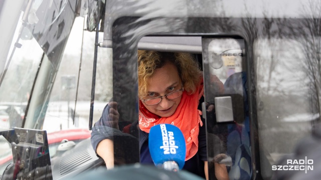 Fot. Robert Stachnik [Radio Szczecin] Tramwaje utknęły na zamarzniętych torach [WIDEO]