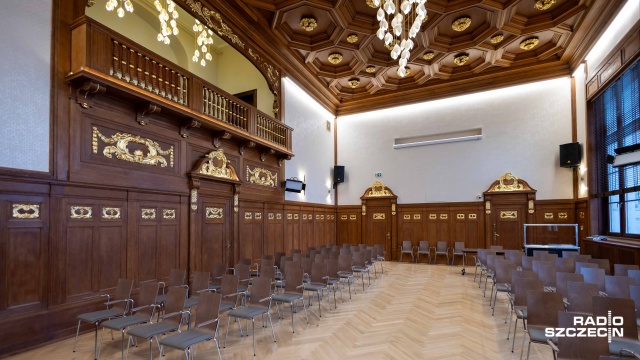 Fot. Robert Stachnik [Radio Szczecin] Sala Rycerska w ZUW odzyskała dawny blask [ZDJĘCIA]