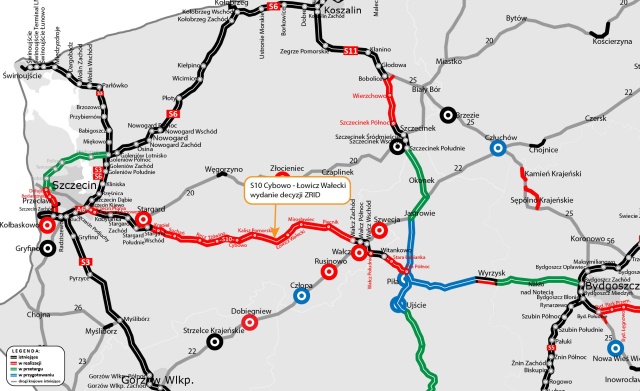 Mat. GDDKiA Szczecin Powstanie kolejny odcinek S10 w regionie [MAPY]