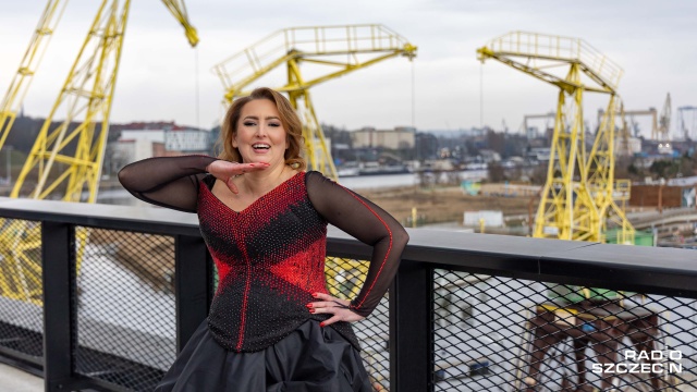 Fot. Robert Stachnik [Radio Szczecin] Pokaz mody pod dźwigozaurami, sesja na dachu MCN [WIDEO, ZDJĘCIA]