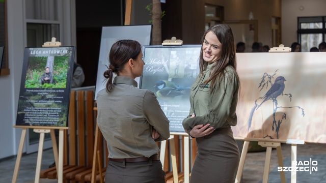 Fot. Robert Stachnik [Radio Szczecin] Portrety zwierząt na nowej wystawie w siedzibie Lasów Państwowych [ZDJĘCIA]
