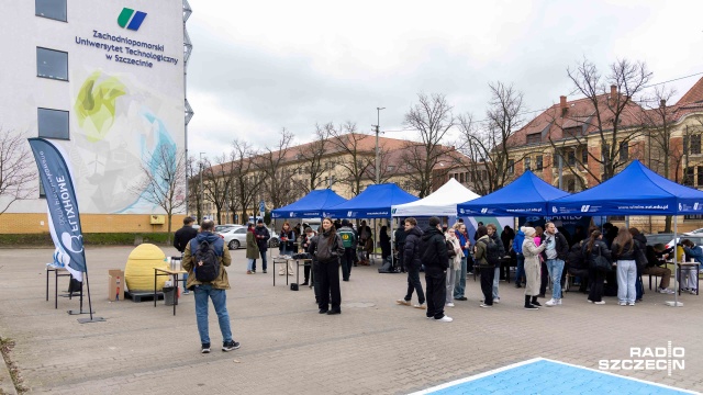Fot. Robert Stachnik [Radio Szczecin] Pingwin, cyfry i zajączki - studenci ZUT po raz kolejny pomalowali jaja [WIDEO, ZDJĘCIA]