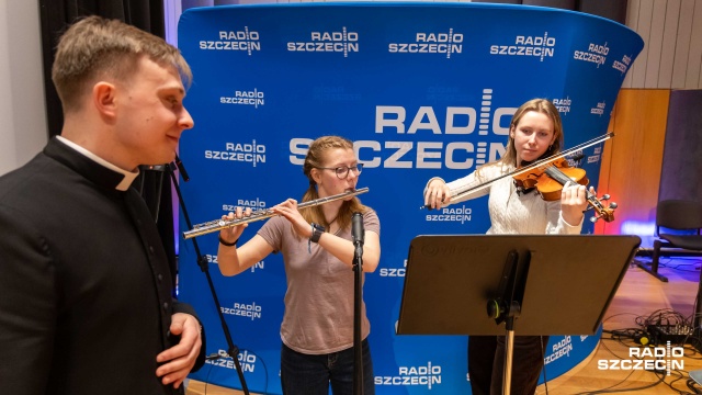 Fot. Robert Stachnik [Radio Szczecin] Misterium Męki Pańskiej nagrane w Radiu Szczecin [ZDJĘCIA]