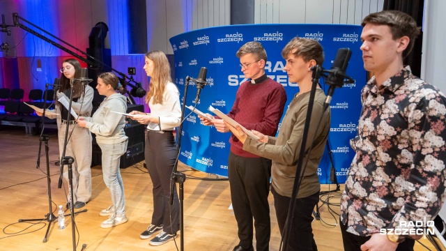 Fot. Robert Stachnik [Radio Szczecin] Misterium Męki Pańskiej nagrane w Radiu Szczecin [ZDJĘCIA]